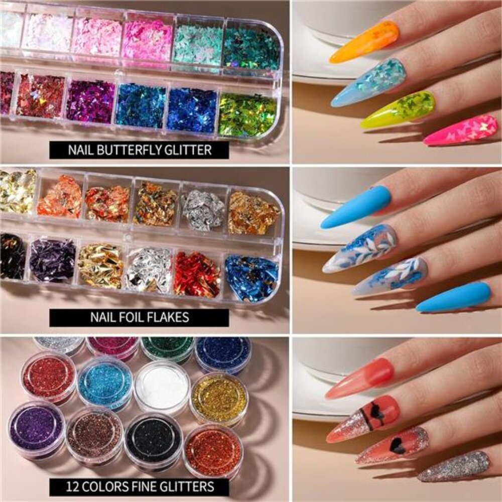 Nail Art Kit, Nail Design Tools Kit with Nail Art Brushes, Nail Dotting Tools - Picture 4 of 7